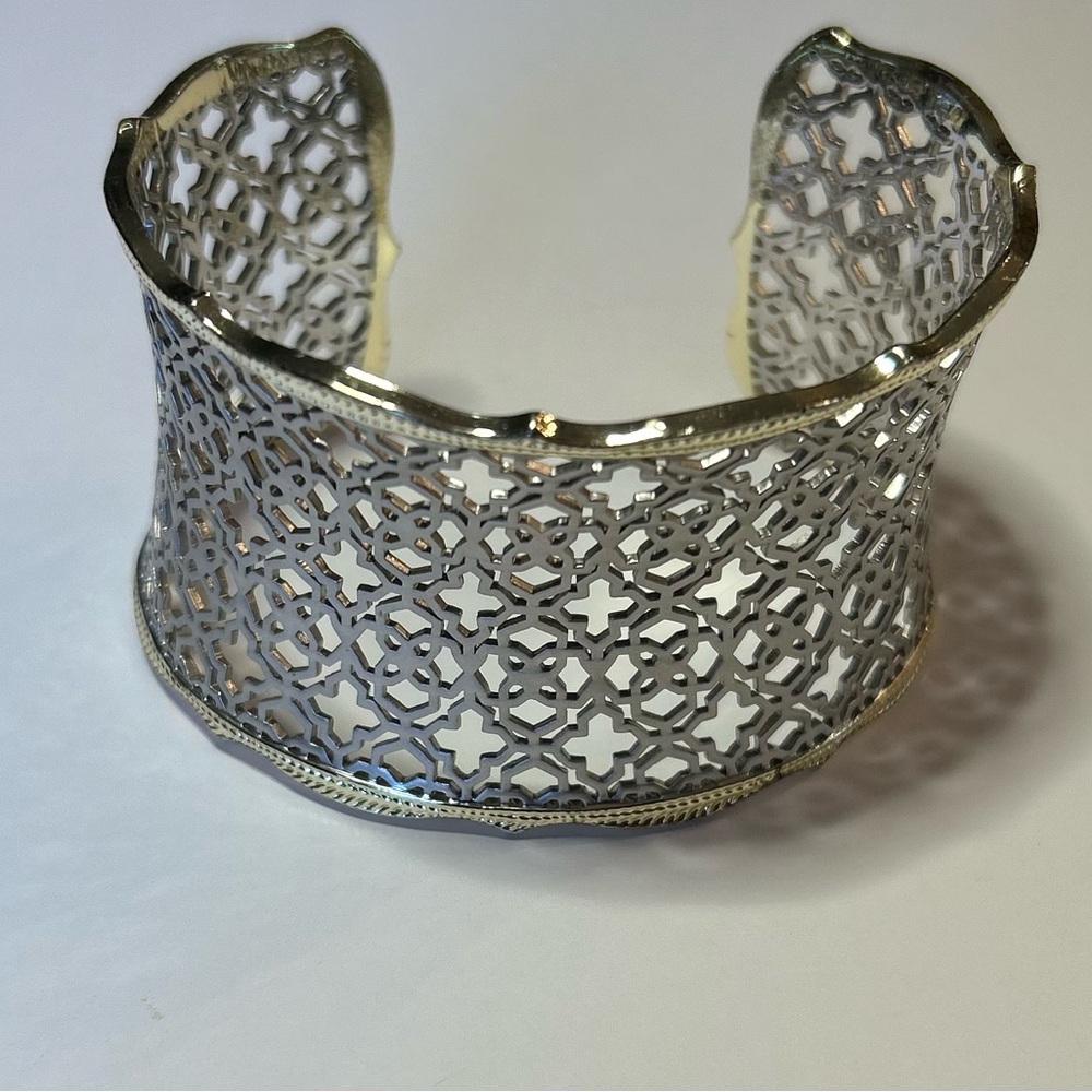 Tory Burch Silver Intricate Cuff Bracelet